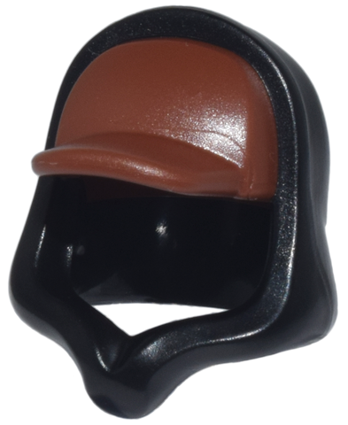 Minifigure, Headgear Hood Hoodie with Molded Reddish Brown Cap Pattern