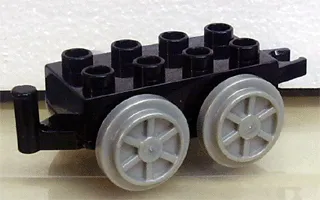 Duplo, Train Base 2 x 4 with Pearl Light Gray Wheels