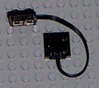 Electric, Wire with Brick 2 x 2 x 1/3 Ends  15L (rare brick height)