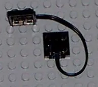 Electric, Wire with Brick 2 x 2 x 1/3 Ends  15L (rare brick height)