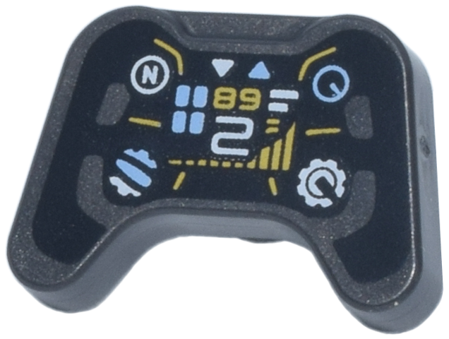 Minifigure, Utensil Video Game Controller with Steering Wheel Display Pattern