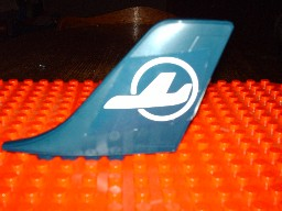 Duplo Airplane Large Tail 1 x 9 x 5 with White Airplane in Circle Pattern (Sticker) - Set 7840