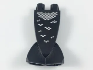 Tail, Mermaid / Merman Straight with Scattered Silver Scales Pattern