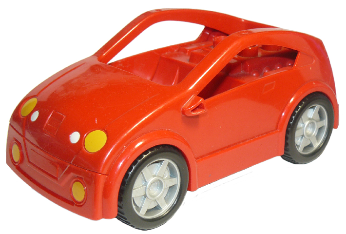 Duplo Car Coupe with Red Base, Headlights