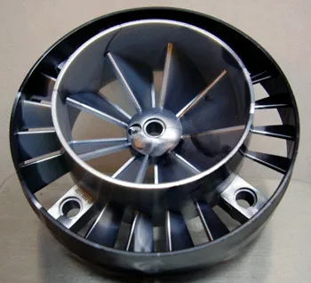 Engine, Very Large Turbine with Marbled Pearl Light Gray Center Pattern
