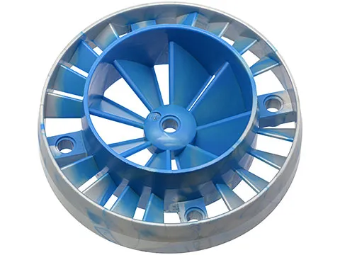 Engine, Very Large Turbine with Marbled Blue Center Pattern