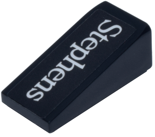 Slope 18 2 x 1 x 2/3 with White 'Stephens' Logo Pattern Model Right Side (Sticker) - Set 77249