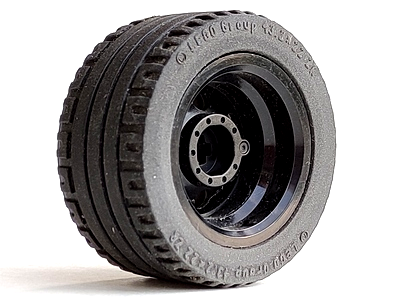 Wheel 30.4mm D. x 20mm with No Pin Holes with Black Tire 43.2 x 22 ZR (54087 / 44309)