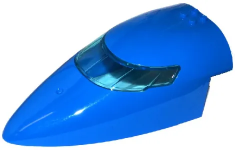 Aircraft Fuselage Forward Top Curved 8 x 16 x 5 with Trans-Light Blue Glass