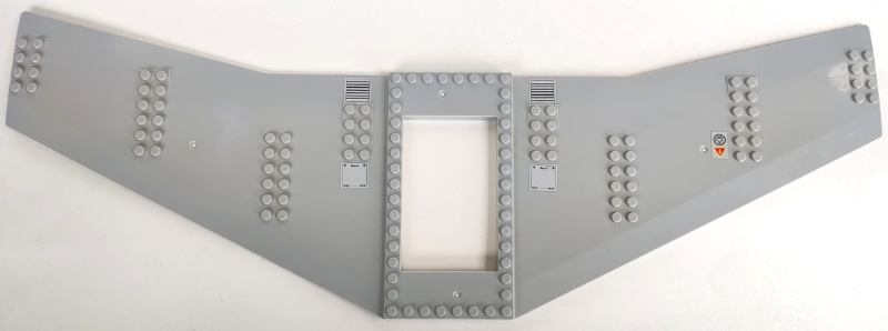 Wing Plate 20 x 56 with 6 x 10 Cutout and No Holes with Vents and Filler Cap Pattern (Stickers) - Set 3182