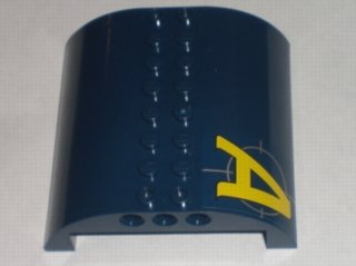 Slope, Curved 8 x 8 x 2 Double with Agents Logo Pattern Left (Sticker) - Set 8971