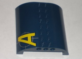 Slope, Curved 8 x 8 x 2 Double with Agents Logo Pattern Right (Sticker) - Set 8971