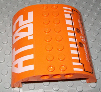 Slope, Curved 8 x 8 x 2 Double with 'AT.02' and 'DANGER AMMUNITION' Pattern (Stickers) - Set 7706