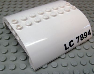 Slope, Curved 8 x 8 x 2 Double with 'LC 7894' Pattern on Both Sides (Stickers) - Set 7894