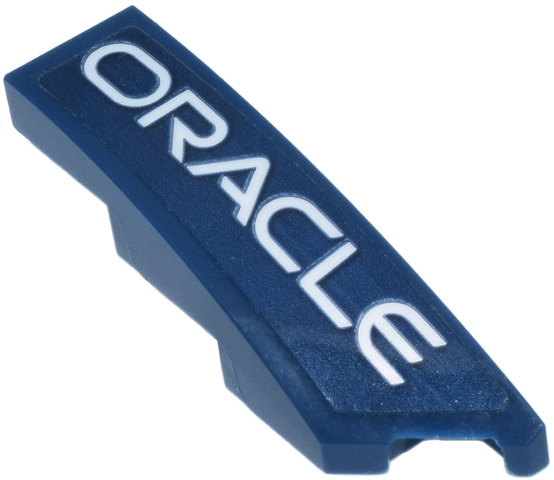 Wedge 4 x 1 Right with White 'ORACLE' Logo Pattern (Sticker) - Set 77243