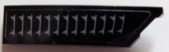 Wedge 4 x 1 Right with Dark Bluish Gray Air Vent Pattern (Sticker) - Set 76919