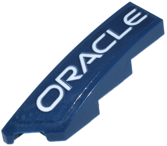 Wedge 4 x 1 Left with White 'ORACLE' Logo Pattern (Sticker) - Set 77243