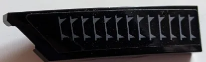 Wedge 4 x 1 Left with Dark Bluish Gray Air Vent Pattern (Sticker) - Set 76919