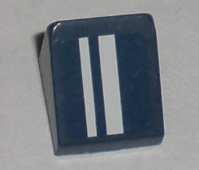 Slope 30 1 x 1 x 2/3 with White Stripes Pattern Model Left Side (Sticker) - Set 8194