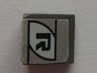 Slope 30 1 x 1 x 2/3 with Black 'R' Pattern (Sticker) - Set 8647