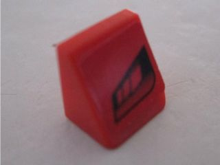 Slope 30 1 x 1 x 2/3 with Black Faded Air Vents on Red Background Pattern Model Left Side (Sticker) - Set 8495