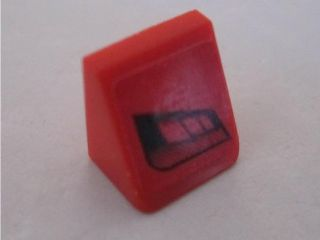 Slope 30 1 x 1 x 2/3 with Black Faded Air Vents on Red Background Pattern Model Right Side (Sticker) - Set 8495