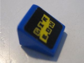 Slope 30 1 x 1 x 2/3 with 'GXR BOX' on Black Background Pattern (Sticker) - Set 8495