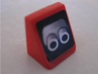 Slope 30 1 x 1 x 2/3 with Exhaust Pipes on Black Background Pattern Darker Toward Model Left (Sticker) - Set 8495