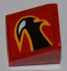 Slope 30 1 x 1 x 2/3 with Claw Pattern Model Left Side (Sticker) - Set 8227