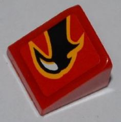 Slope 30 1 x 1 x 2/3 with Claw Pattern Model Right Side (Sticker) - Set 8227