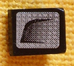 Slope 30 1 x 1 x 2/3 with Black Air Intake Faded Pattern Model Right (Sticker) - Set 8132