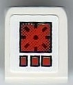 Slope 30 1 x 1 x 2/3 with Red and Black Screen and Buttons Pattern (Sticker) - Set 8899