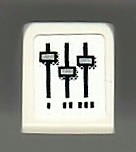 Slope 30 1 x 1 x 2/3 with Black and Silver Controls Pattern (Sticker) - Set 8899