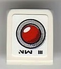 Slope 30 1 x 1 x 2/3 with Red Light Button and 'NW III' Pattern (Sticker) - Set 8899