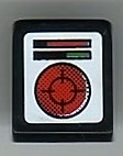 Slope 30 1 x 1 x 2/3 with Red Round Screen and Red and Green Lights Pattern (Sticker) - Set 8899