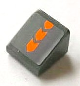 Slope 30 1 x 1 x 2/3 with Orange Arrows Pattern (Sticker) - Set 8154