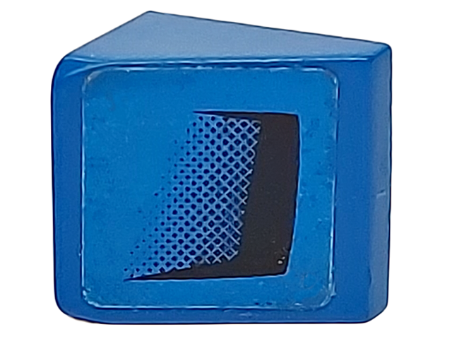 Slope 30 1 x 1 x 2/3 with Black Air Intake on Blue Background Pattern Model Left Side (Sticker) - Set 8151