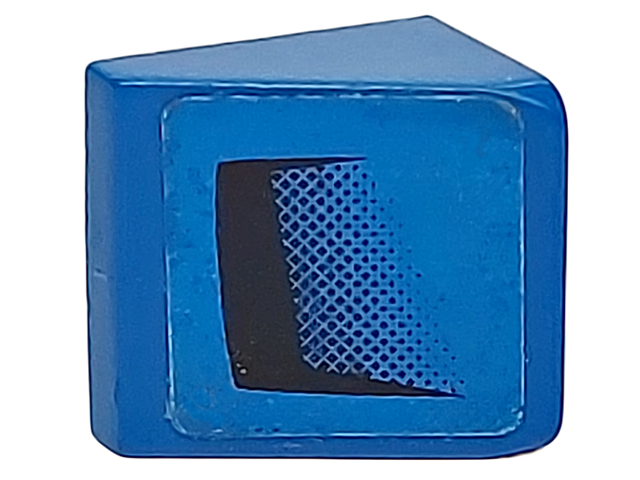 Slope 30 1 x 1 x 2/3 with Black Air Intake on Blue Background Pattern Model Right Side (Sticker) - Set 8151