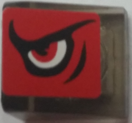 Slope 30 1 x 1 x 2/3 with Angry Red Eye Pattern Model Left Side (Sticker) - Set 8182