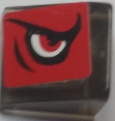 Slope 30 1 x 1 x 2/3 with Angry Red Eye Pattern Model Right Side (Sticker) - Set 8182