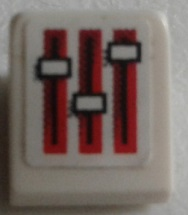 Slope 30 1 x 1 x 2/3 with Levers Pattern (Sticker) - Set 8863