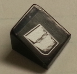 Slope 30 1 x 1 x 2/3 with Silver Vent Holes Pattern Model Right Side (Sticker) - Set 8154