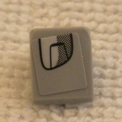 Slope 30 1 x 1 x 2/3 with Headlight Bottom on Light Bluish Gray Background Pattern Model Left Side (Sticker) - Set 75910