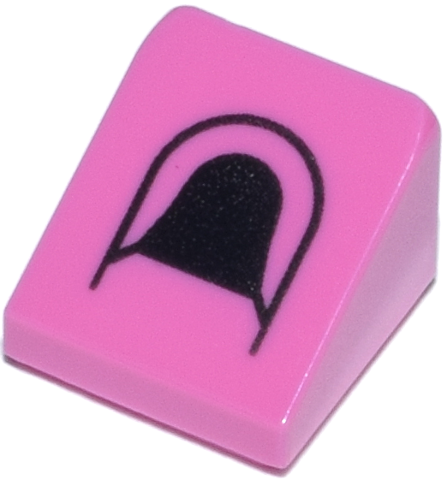 Slope 30 1 x 1 x 2/3 with Black Curved Headrest Hole Pattern