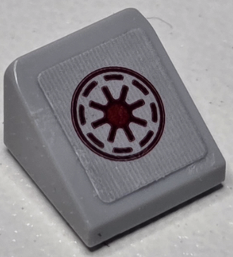 Slope 30 1 x 1 x 2/3 with Dark Red SW Galactic Republic Logo Pattern (Sticker) - Set 75354