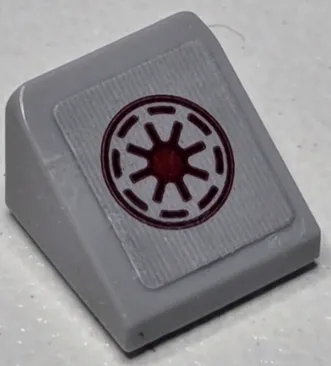 Slope 30 1 x 1 x 2/3 with Dark Red SW Galactic Republic Logo Pattern (Sticker) - Set 75354