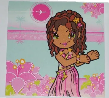 Clikits Frame Insert, Paper 10 x 10 with Daisy Character in Hula Outfit Pattern