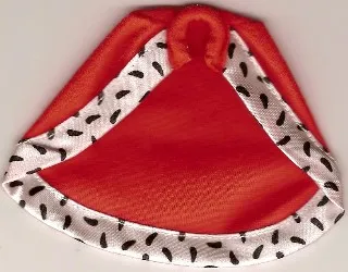 Belville, Clothes Cloak for King with White and Black Satin Trim and Stiff Collar