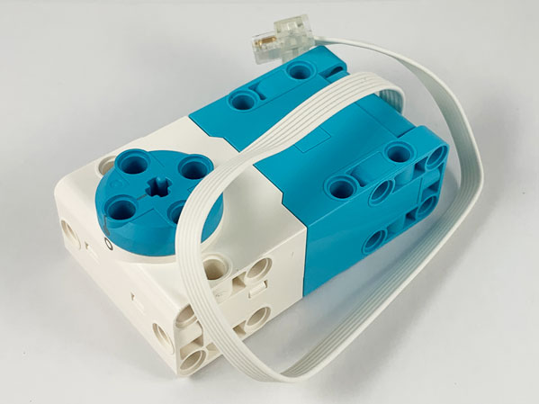 Electric, Motor SPIKE Prime / Powered Up, Large Angular with White Top Housing and Cable