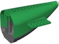 Aircraft Fuselage Aft Section Curved with Fixed Dark Bluish Gray Base and White Hard Rubber Tip